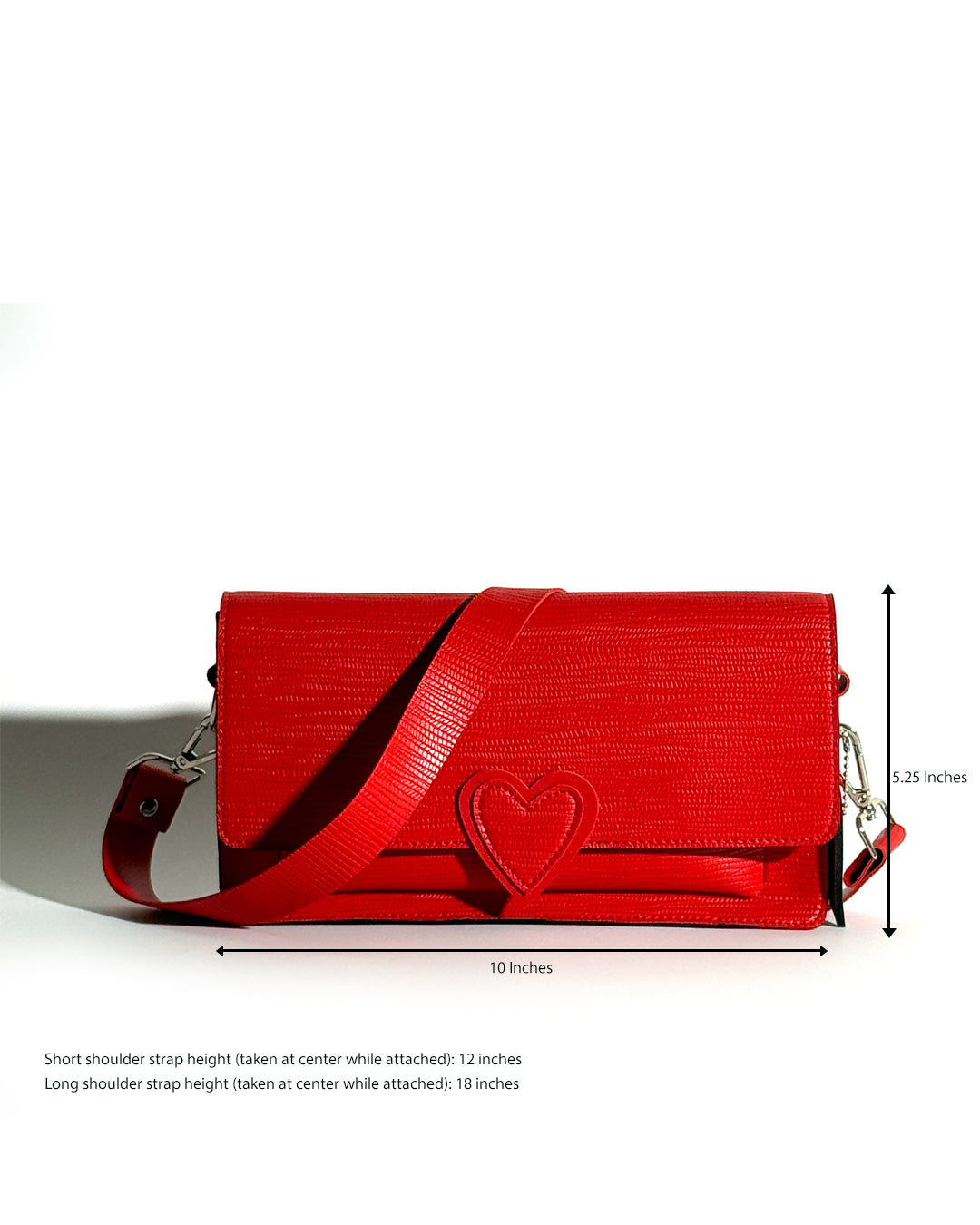 Laila shoulder bag dimensions – 10" length, 5.25" height, 3" width | Ameiko