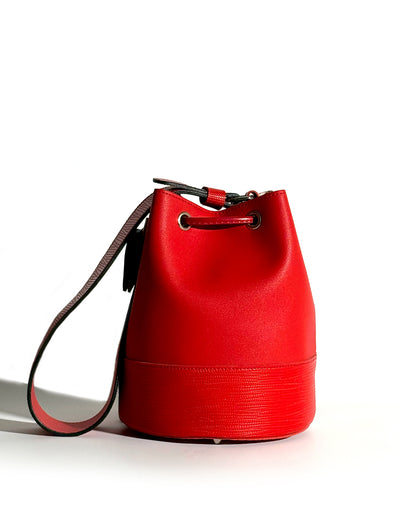 Rani vegan leather bucket bag – back view | Ameiko